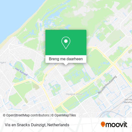 Vis en Snacks Duinzigt kaart