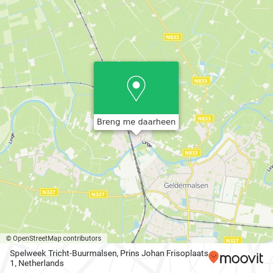 Spelweek Tricht-Buurmalsen, Prins Johan Frisoplaats 1 kaart