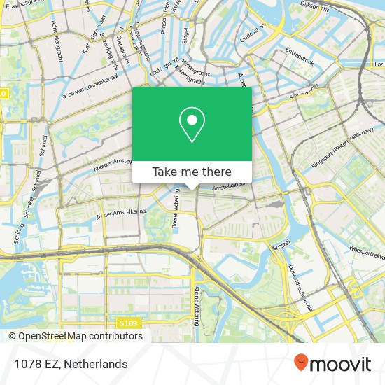 1078 EZ, 1078 EZ Amsterdam, Nederland kaart