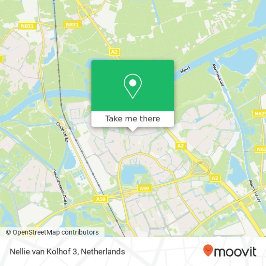 Nellie van Kolhof 3, 5237 BG 's-Hertogenbosch kaart