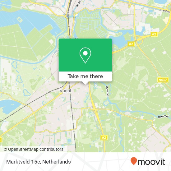 Marktveld 15c, 5261 EA Vught kaart