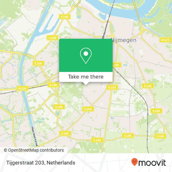 Tijgerstraat 203, 6531 MD Nijmegen kaart