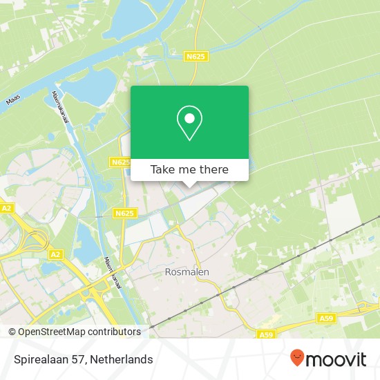 Spirealaan 57, 5247 HJ Rosmalen kaart