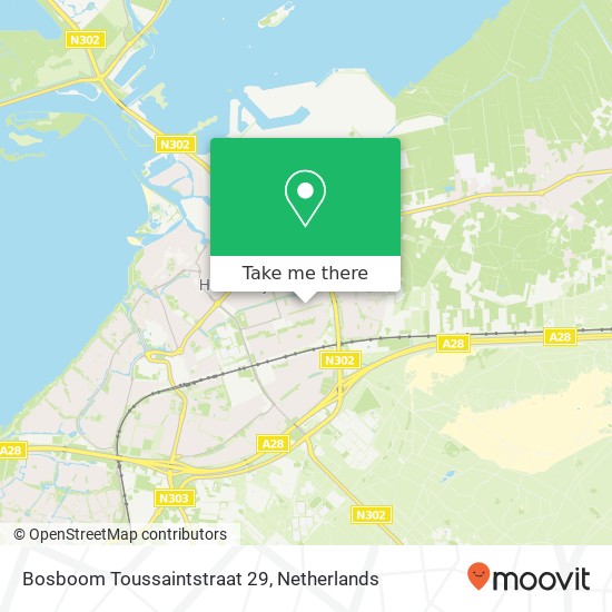 Bosboom Toussaintstraat 29, 3842 ZZ Harderwijk kaart