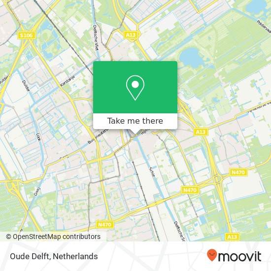 Oude Delft, 2611 Delft kaart