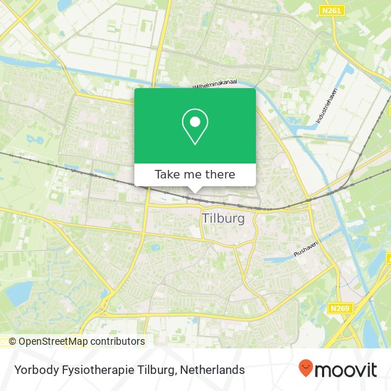 Yorbody Fysiotherapie Tilburg, Burgemeester Brokxlaan 1706 kaart