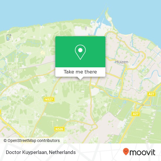 Doctor Kuyperlaan, 1272 HL Huizen kaart