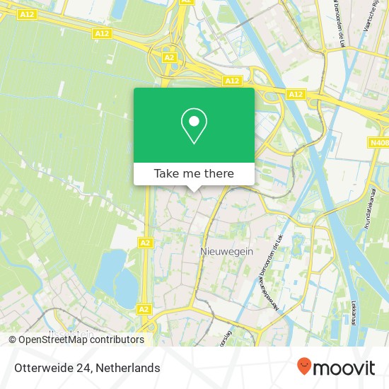 Otterweide 24, 3437 WG Nieuwegein kaart