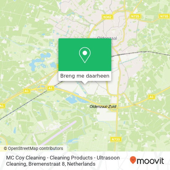 MC Coy Cleaning - Cleaning Products - Ultrasoon Cleaning, Bremenstraat 8 kaart