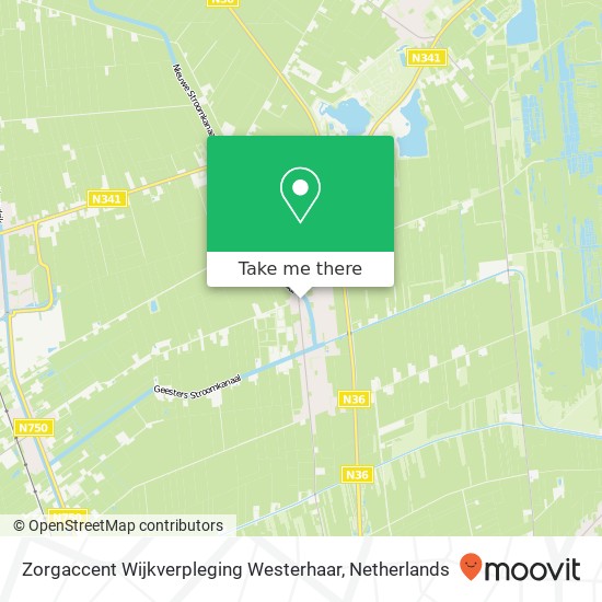 Zorgaccent Wijkverpleging Westerhaar, Hoofdweg 132N kaart