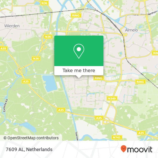 7609 AL, 7609 AL Almelo, Nederland kaart