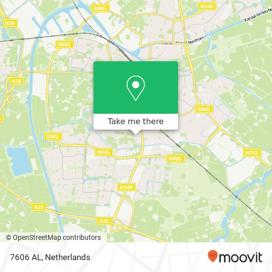 7606 AL, 7606 AL Almelo, Nederland kaart