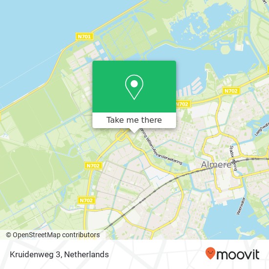 Kruidenweg 3, 1312 SR Almere-Stad kaart