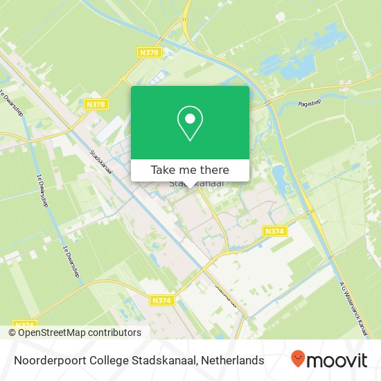Noorderpoort College Stadskanaal, Frankrijklaan 2 kaart