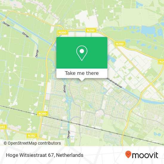 Hoge Witsiestraat 67, 5045 JX Tilburg kaart