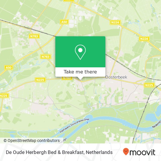 De Oude Herbergh Bed & Breakfast kaart