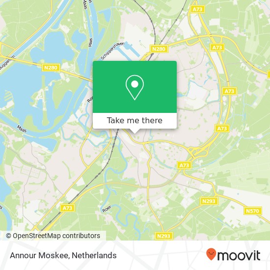 Annour Moskee, Burgemeester Brouwersstraat 3 kaart