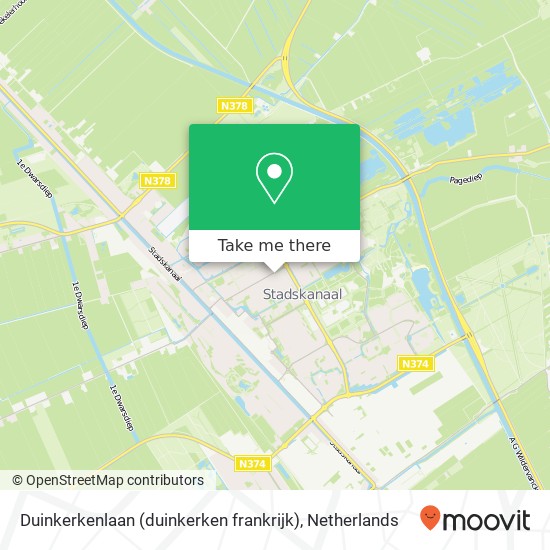 Duinkerkenlaan (duinkerken frankrijk), 9501 RN Stadskanaal kaart