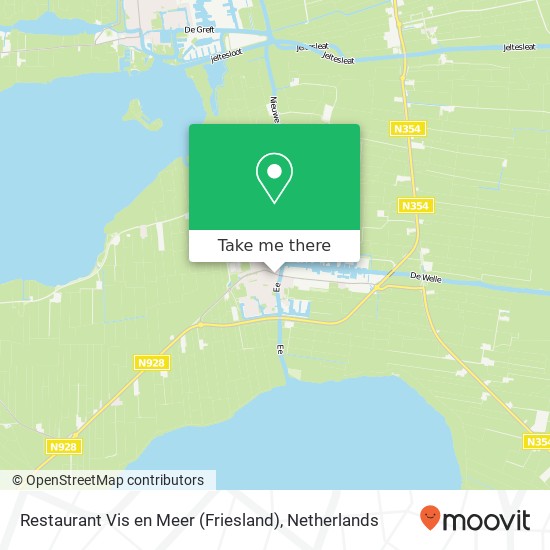 Restaurant Vis en Meer (Friesland), De Dyk 6 kaart