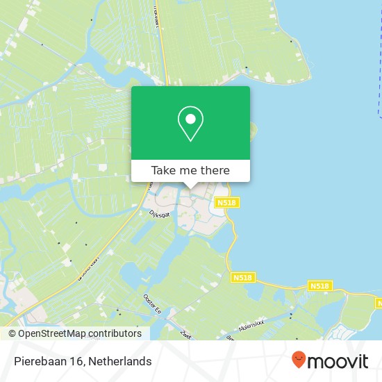 Pierebaan 16, 1141 GW Monnickendam kaart