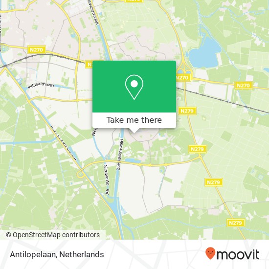 Antilopelaan, 5704 DG Helmond kaart