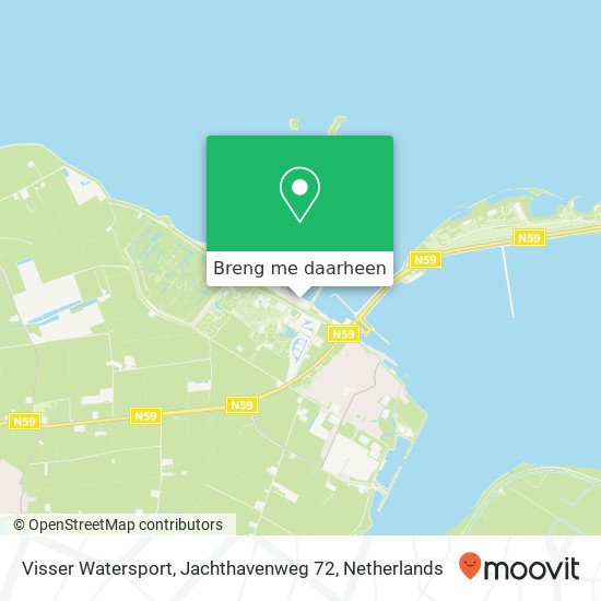 Visser Watersport, Jachthavenweg 72 kaart