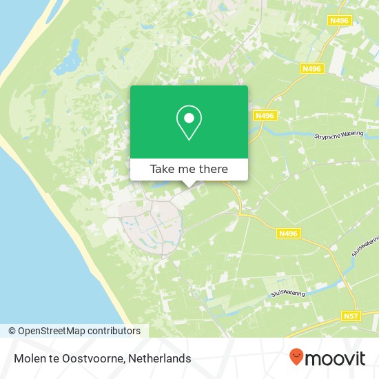 Molen te Oostvoorne kaart