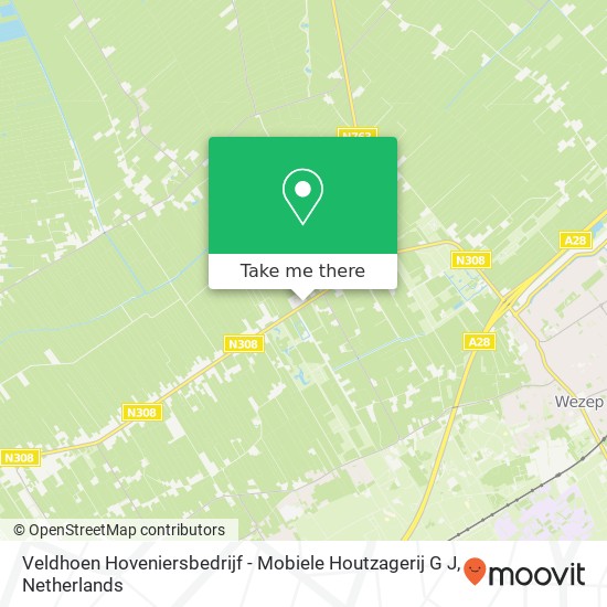 Veldhoen Hoveniersbedrijf - Mobiele Houtzagerij G J, Zuiderzeestraatweg 418 kaart