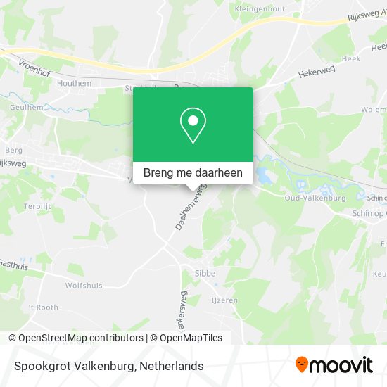 Spookgrot Valkenburg kaart