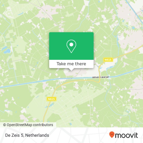 De Zeis 5, 5737 JK Lieshout kaart