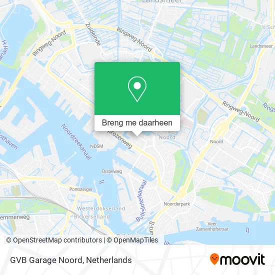 GVB Garage Noord kaart