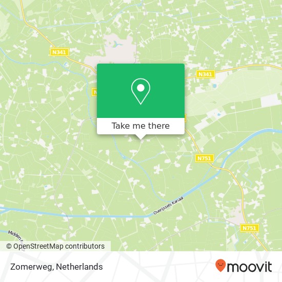 Zomerweg, Zomerweg, 7683 Den Ham, Nederland kaart