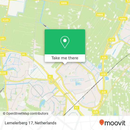 Lemelerberg 17, 3825 CH Amersfoort kaart