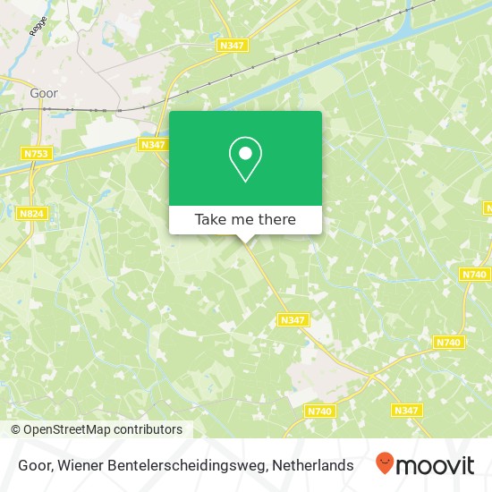 Goor, Wiener Bentelerscheidingsweg kaart