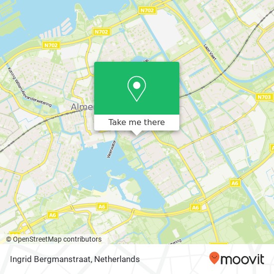 Ingrid Bergmanstraat, 1325 Almere-Stad kaart