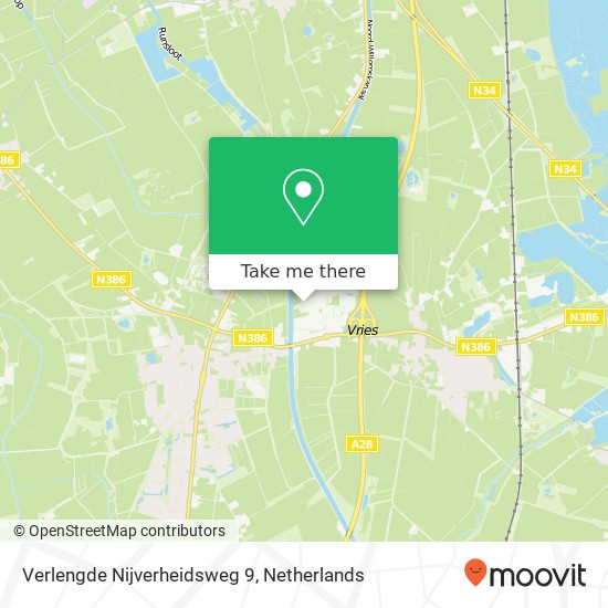 Verlengde Nijverheidsweg 9, 9482 WT Tynaarlo kaart