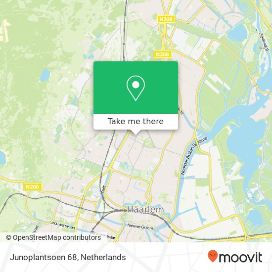 Junoplantsoen 68, 2024 RS Haarlem kaart