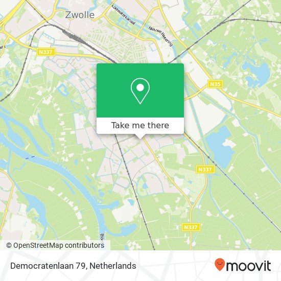 Democratenlaan 79, 8014 VG Zwolle kaart