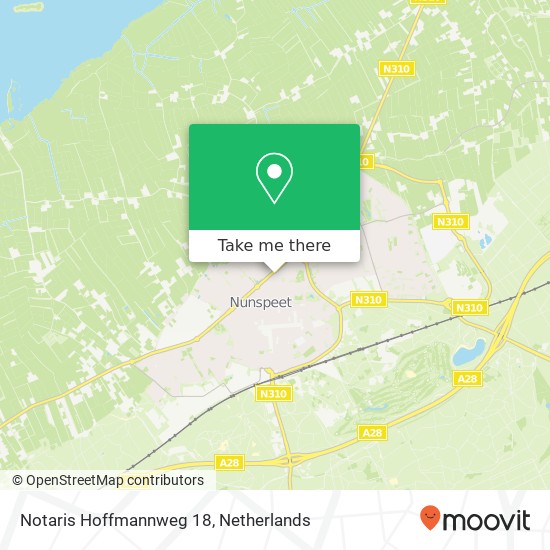 Notaris Hoffmannweg 18, 8071 HN Nunspeet kaart