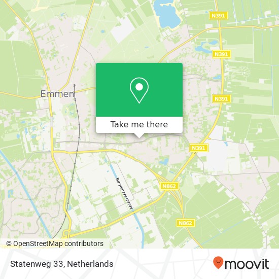 Statenweg 33, Statenweg 33, 7824 CS Emmen, Nederland kaart