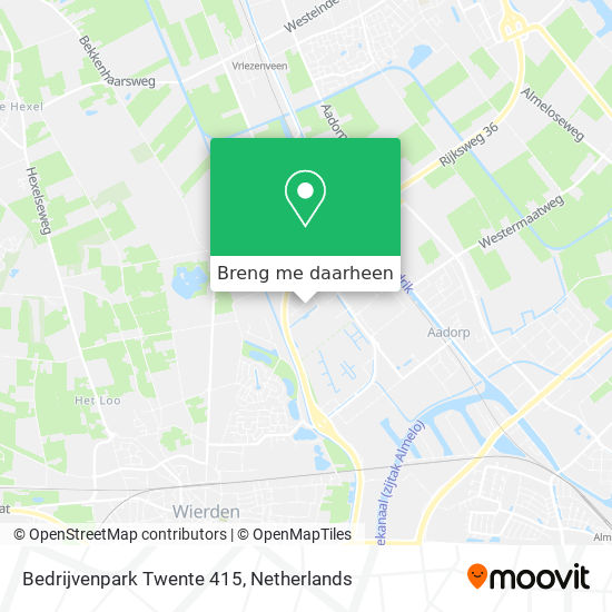 Bedrijvenpark Twente 415 kaart