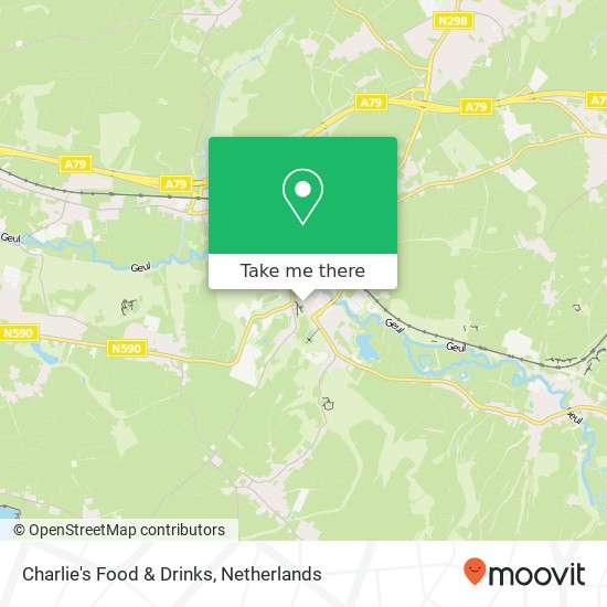 Charlie's Food & Drinks, Berkelstraat 22 6301 CC Valkenburg kaart