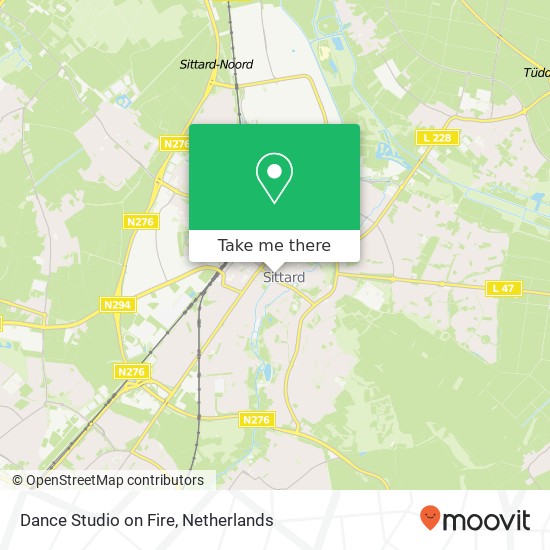 Dance Studio on Fire, Parklaan 4 6131 KG Sittard kaart