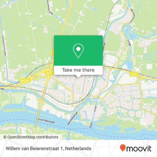 Willem van Beierenstraat 1, 4205 GZ Gorinchem kaart