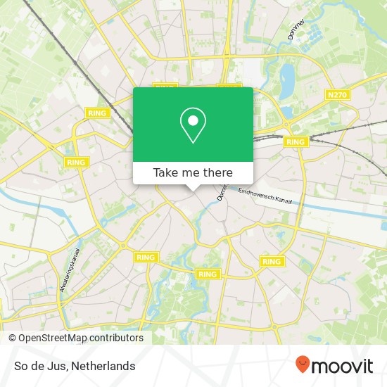 So de Jus, Grote Berg 4 5611 KK Eindhoven kaart