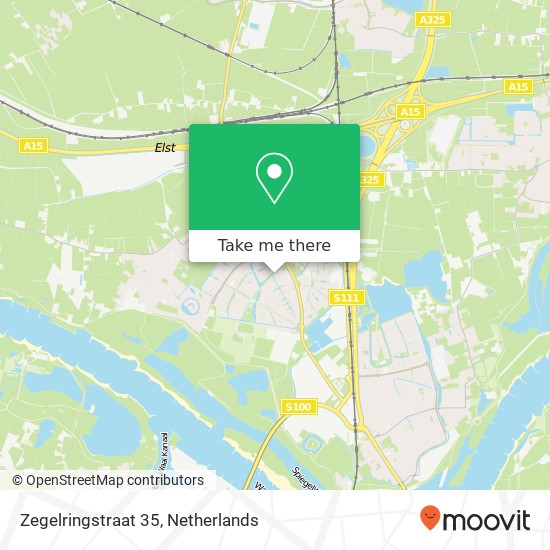 Zegelringstraat 35, 6515 GL Nijmegen kaart