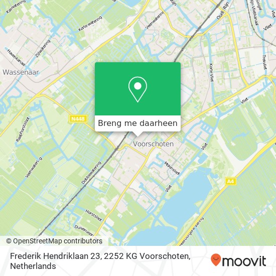 Frederik Hendriklaan 23, 2252 KG Voorschoten kaart