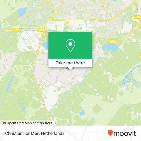 Christian For Men, Tilburgseweg 92 5051 AJ Goirle kaart