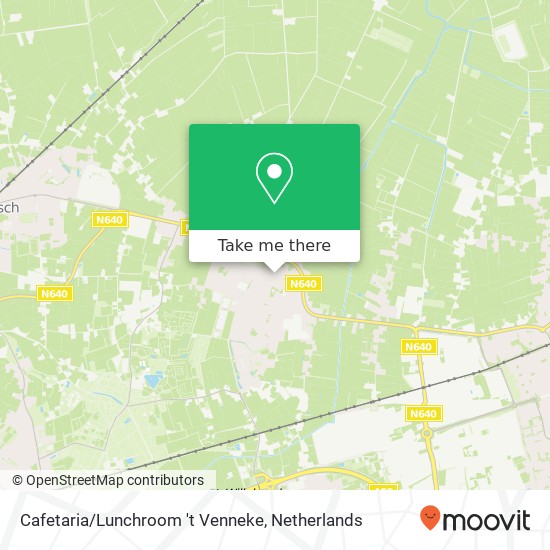 Cafetaria / Lunchroom 't Venneke, Sint Janstraat 77 4741 AN Hoeven kaart