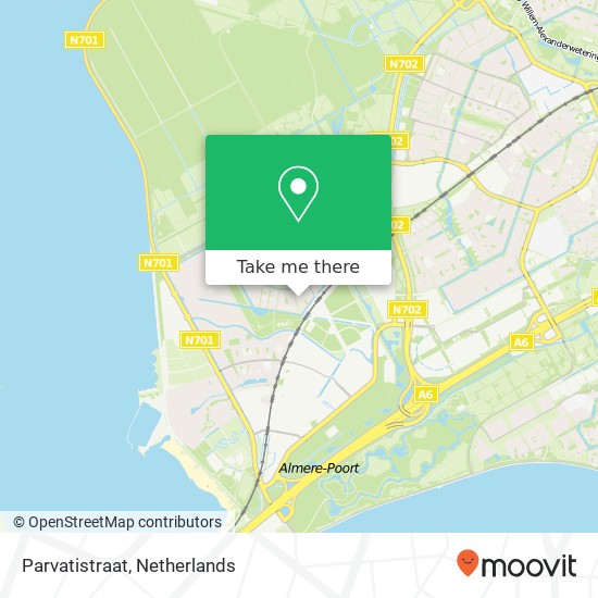 Parvatistraat, 1363 Almere-Stad kaart